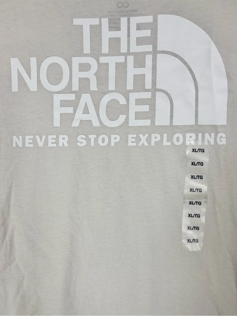 NWT The North Face Womens Throwback Short Sleeve Tee White Dune/White Size XL - Picture 12 of 16